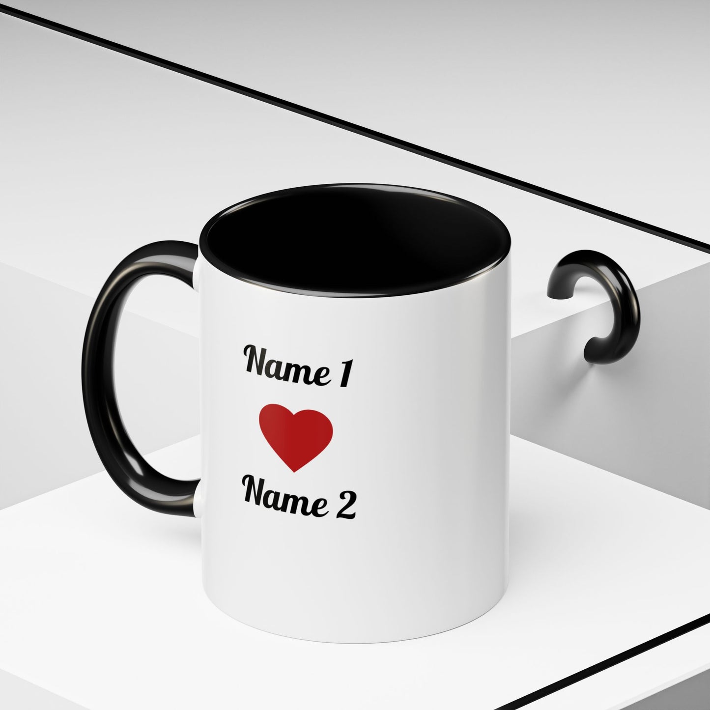a) Sweethearts Cup — Personalizable 11 oz Ceramic