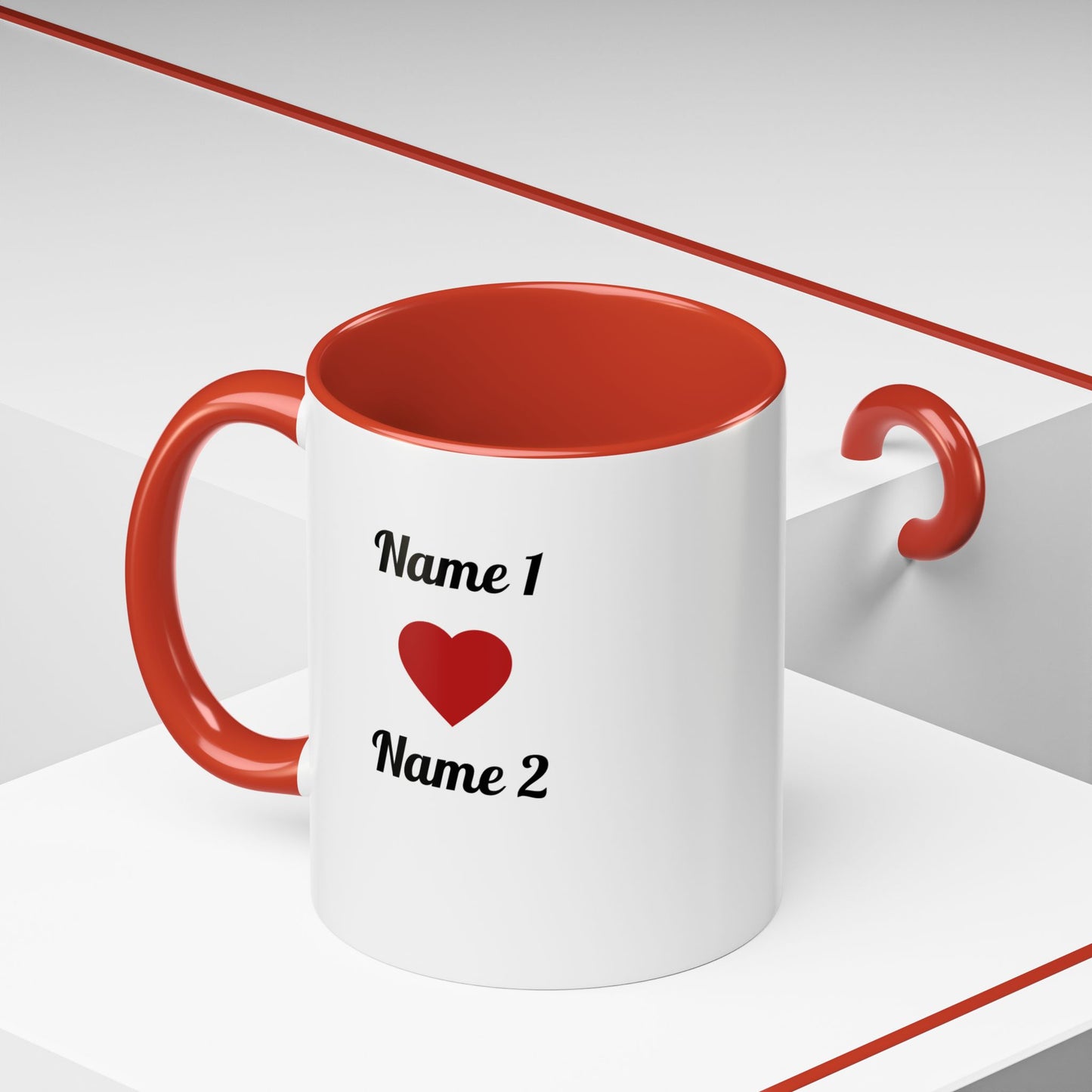 a) Sweethearts Cup — Personalizable 11 oz Ceramic
